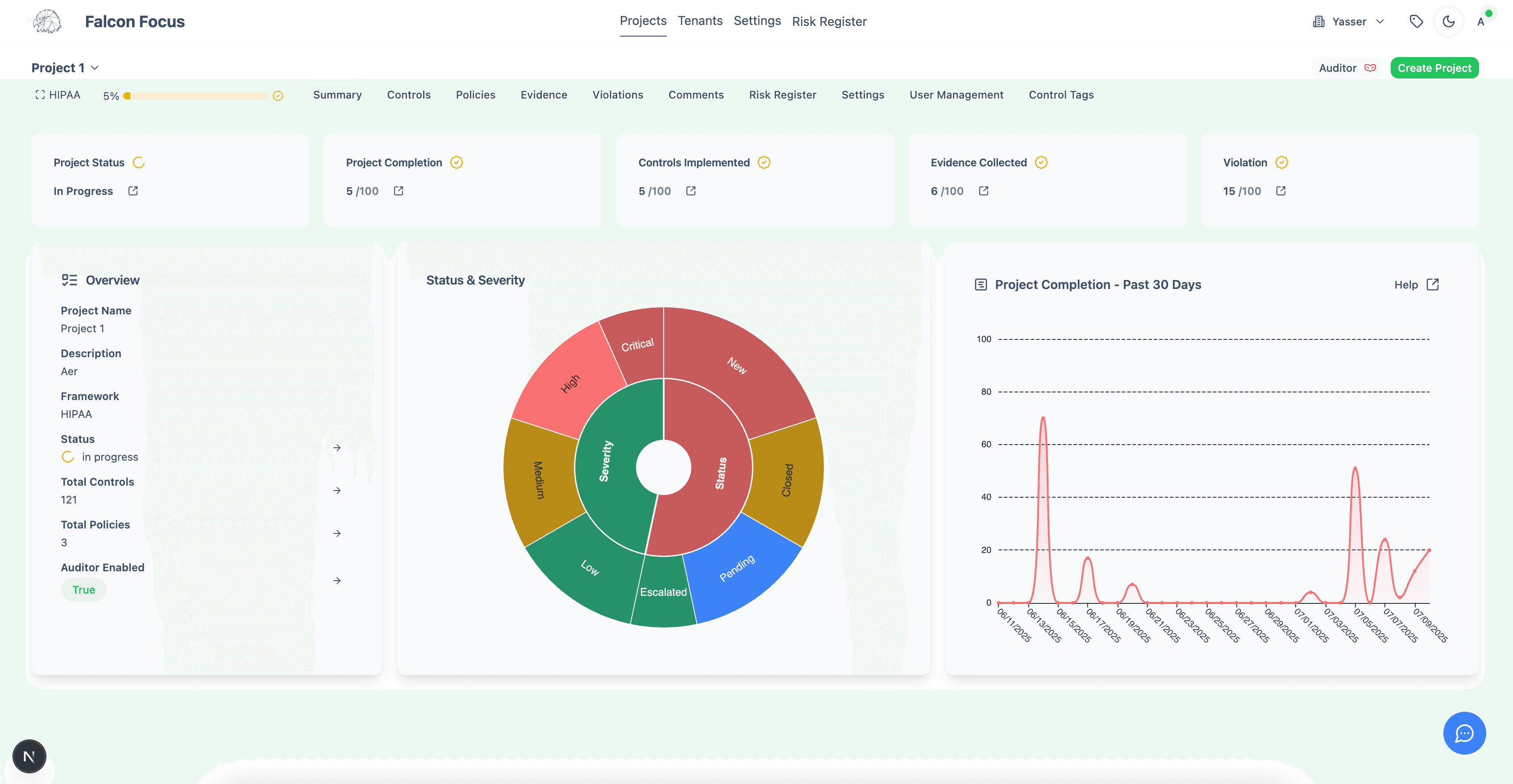 Falcon Focus Dashboard
